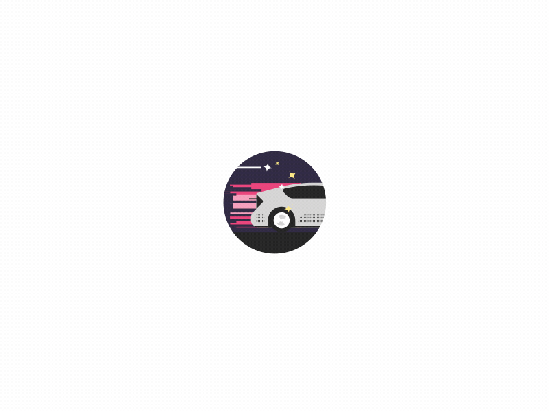 Getaway Driver animation badge badges car compliment design driver graphic mograph motion graphics uber uber design