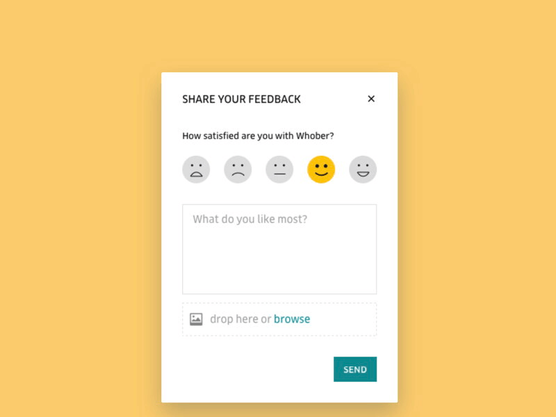 Share Your Feedback animation emoji feedback motion product platform rating tech services tools uber uber design