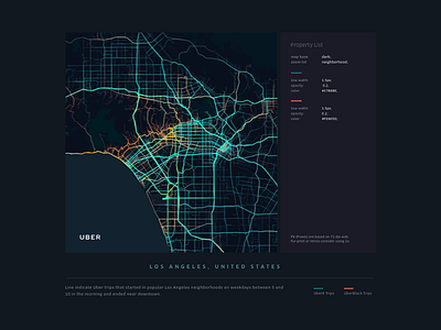 UBER Map Visualization big data clean complex data data visualization dataviz map minimal uber uber design
