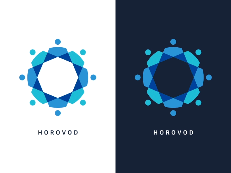 Horovod - Distributed Deep Learning Framework for TensorFlow ai branding deep learning flat identity logo logotype machine learning simple type uber uber design