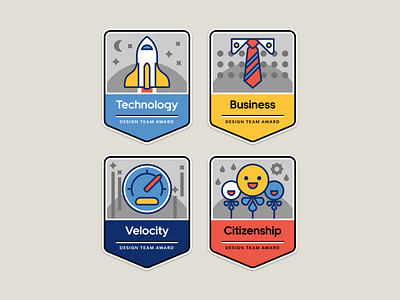 Team Award Badges awards badges illustration team uber uber design