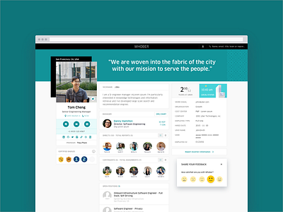 Whober + uRate design feedback manager product platform profile smiley face tech services uber uber design