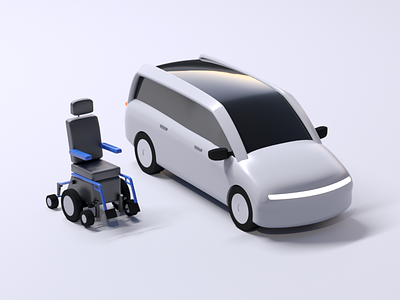 Uber WAV - 3D Vehicle Redesign 3d 3d animation accessible animation fleet product design rideshare uber uber design upgrade vehicle wav