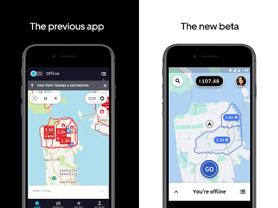 Building Together after before before and after driver driver app interace map uber design ui designs