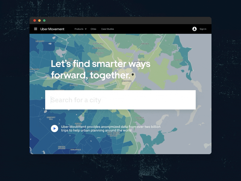 Movement Dribbble data visualization map search bar ui