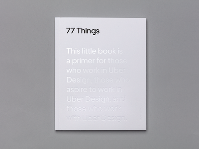77 Things about Uber Design Book Cover