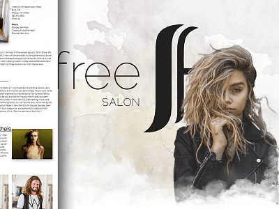 Scottfree Salon design home page landing page mockup personal website portfolio uiux website wip