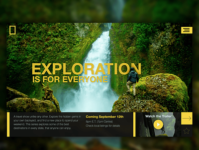 Exploration by Nat Geo design home page landing page mockup portfolio ui uiux ux web design website