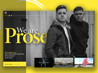 We Are Prose design home page landing page mockup portfolio ui uiux ux web design website