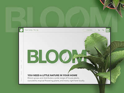 Plant Shop UI design home page landing page mockup portfolio ui uiux ux web design website