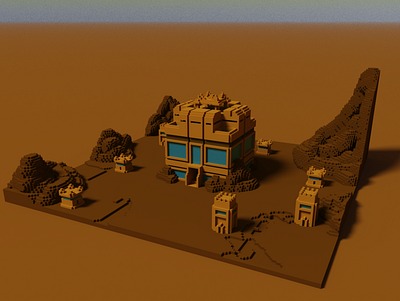 Bosidlands Edge Of Sands 3d game pixel pixelart rpg voxel voxelart