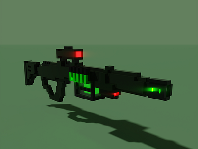 FR-8.3 Frankenstein 3d game pixelart voxel voxelart weapon
