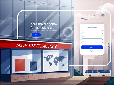 Travel Agency Landing Page - Web UI figma graphic design ui ui design vector web ui