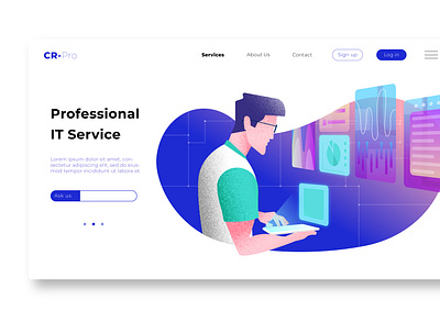 IT Service Landing Page graphic design landing page ui uiux web web design