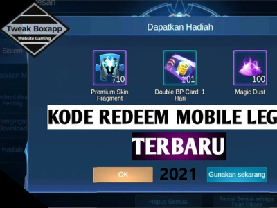 Kode Redeem Diamond Gratis Dari Mobile Legends 2021