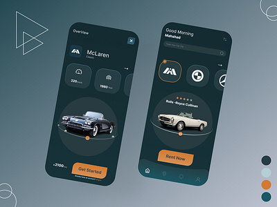 Car Rental Mobile App app branding design graphic design illustration ui ux vector