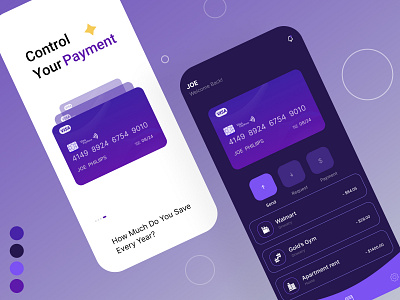 Mobile Banking App app design graphic design illustration ui ux vector