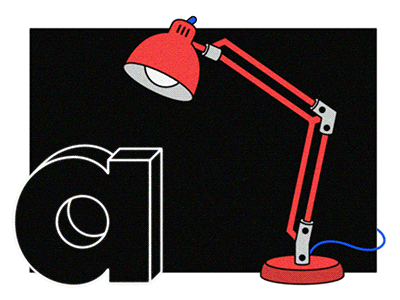 Ben's Alphabet: A a alphabet animation illustration lamp