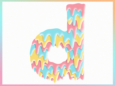 Benno's Alphabet: d alphabet bubblegum d illustration lettering pastel