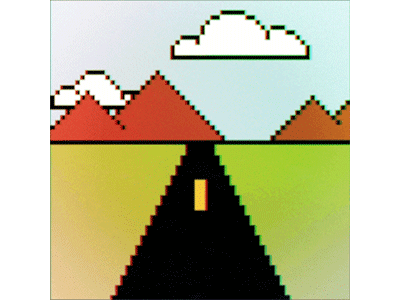 Long Pixel Road 8 bit 8bit clouds pixel pixels road