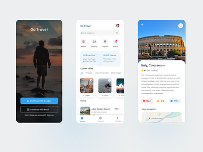 Travel App app concept ui travel app