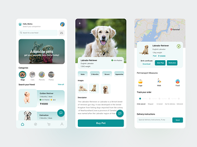 Online Pet Store app concept ui online pet store ui