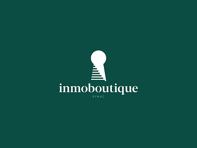 "Inmoboutique" Real state logo design agency branding design elegant graphic design icon keyhole logo modern real state typography vector
