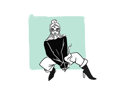 Beat it creep character cool design drawing fashion girl illustration lgbt pose power queer style