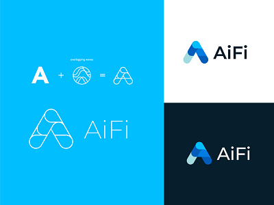 Aifi Logo Exploration branding font graphic design logo minimal simple smart technology waves