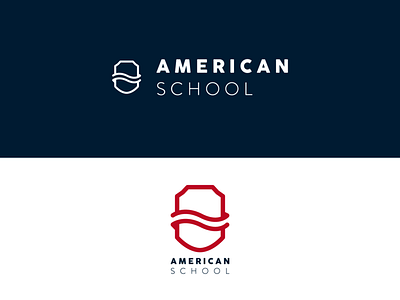 American School american branding education exploration graphic design identity shield