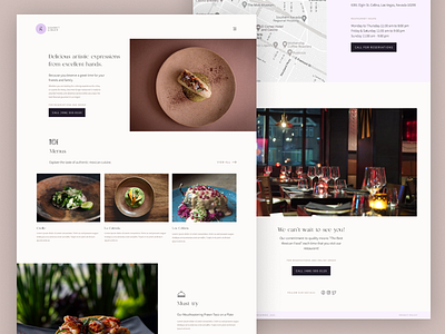 Mexican Gourmet Restaurant branding design ui web layout website design