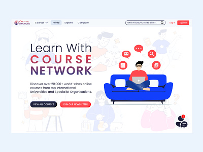Course Network - Website Design case study design figma ui ux website design