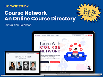 UX Case Study - Course Network case study figma ui user experience ux website design