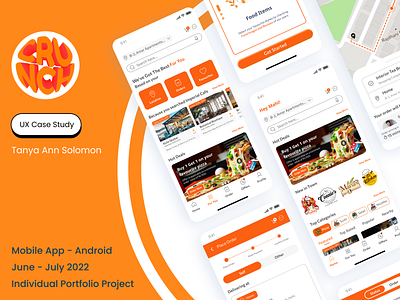 Food Delivery App android design case study food food delivery food delivery app food delivery app design homepage individual mobile mobile app mobile app design mobile application portfolio project project screens ui ux ux design ux designer uxui