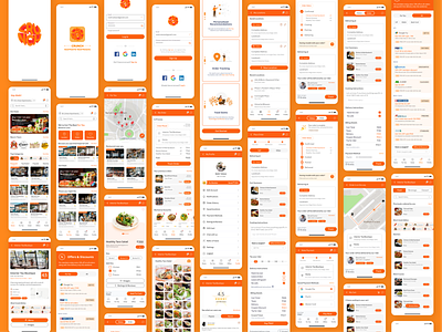 Crunch - Food Delivery App android app case study crunch delivery design figma food food delivery food delivery app fun mobile mobile app restaurant screens ui ui design user experience ux