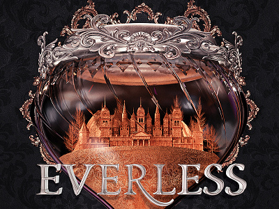 Everless 3d 3d illustration billelis book cover book design design ornate publishing typography