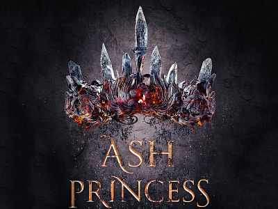 Ash Princess 3d 3d illustration billelis book cover book design design ornate publishing typography