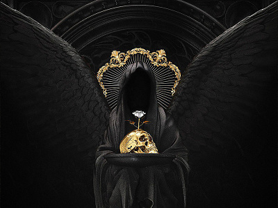 Bliss N Eso - Off The Grid Album Cover Art 3d album cover billelis bliss n eso cover art decorative gold illustration ornate