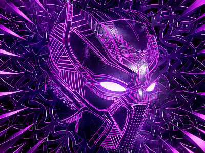 Billelis - Black Panther - Marvel 3d 3d art 3d illustration billelis black panther comic art illustration marvel