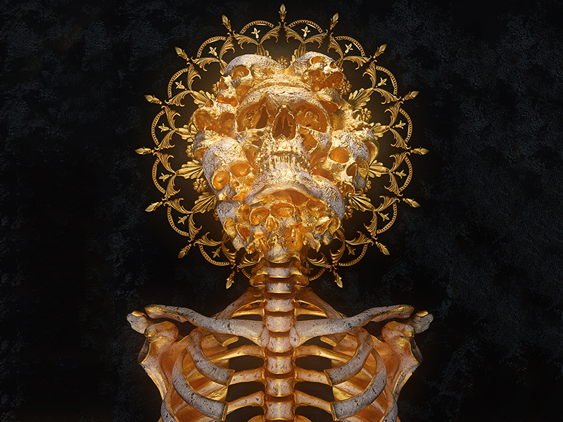 Memento Mori II billelis illuminati 3d illustration symbolism symbol mandala tattoo geometric symmetry ornate decorative