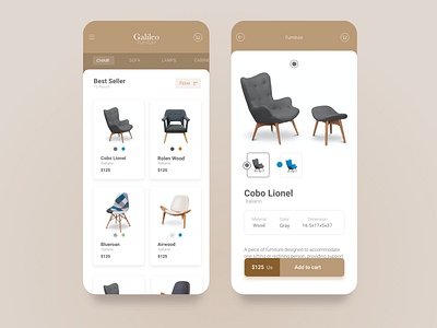 Furniture store adobe xd concept design furniture list ui ux web web design website