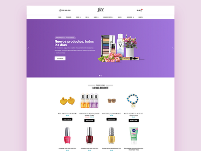 Web Ecommerce cosmetic and health products.