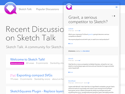 Sketch Talk design forum responsive sketchapp ui user interface web