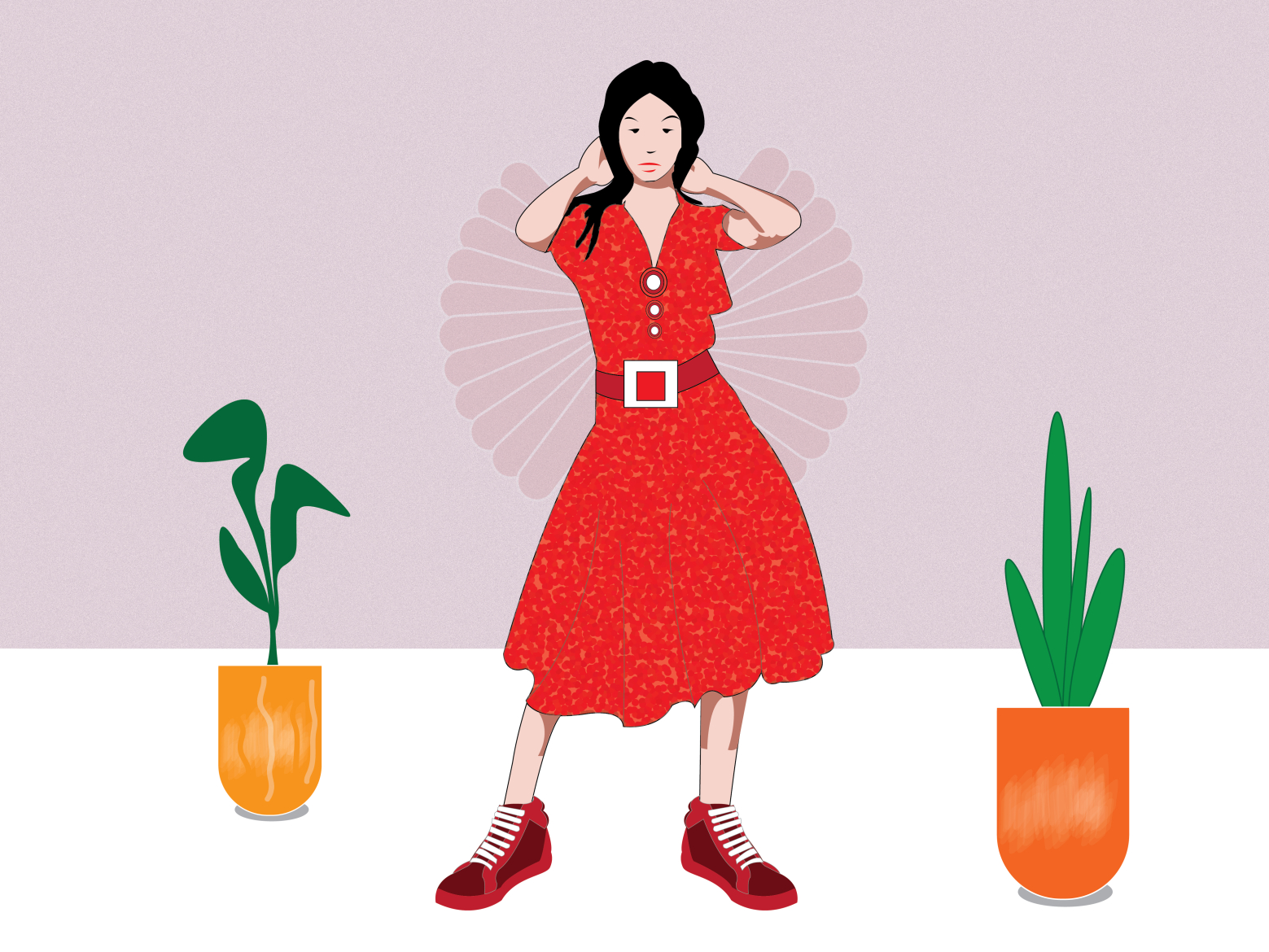 girl-in-red-by-k-khushboo-on-dribbble