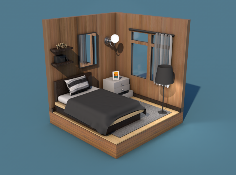 Low Poly Room by Thomas Dly on Dribbble