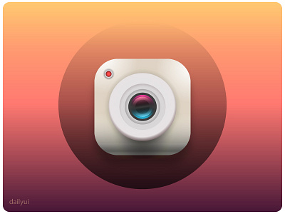 Daily UI - Camera App Icon app camera capture colours gradients icon iphone lens