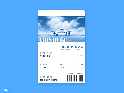 Boarding Pass - DailyUI 024 boarding pass challenge concept daily ui dailyui day024 ui user experience ux