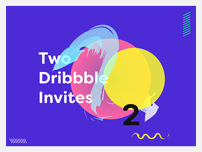2x Invites Giveaway composition designers dribbble giveaway invitations invite invites new two typography