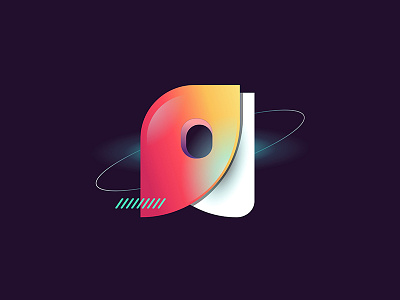 36 Days of Type - A 36days a 36daysoftype a cosmic gradients illustration letter type typography