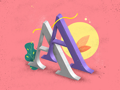 36 Days of Type - A 36days a 36daysoftype a composition illustration letter textures type typography
